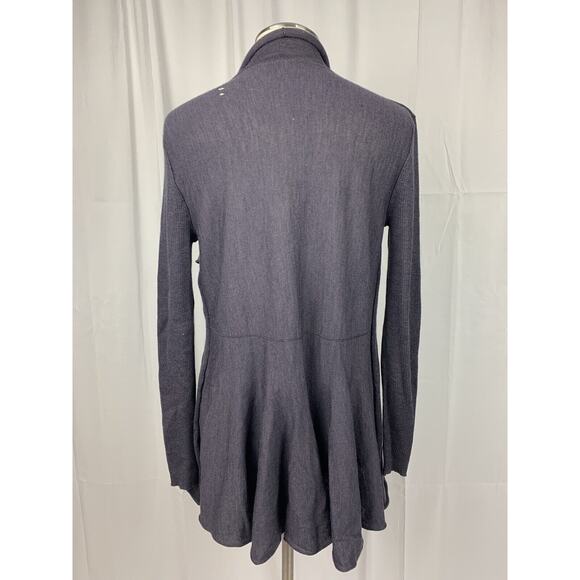 Eileen Fisher Charcoal Gray Waterfall Cardigan Sweater Merino Wool SZ XS READ! - Picture 4 of 10